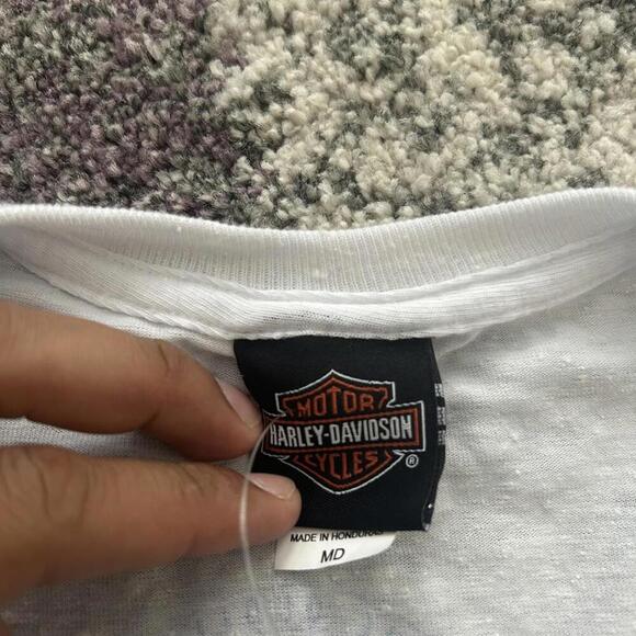 Harley-Davidson Blue Flame Ombre V-Neck Tee – Barrie - Picture 2 of 5